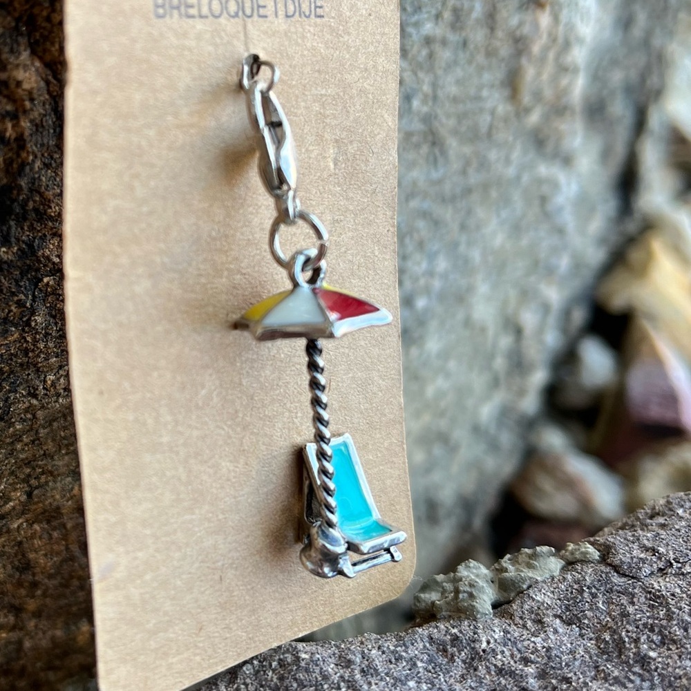 Bead Landing Charmalong Vacation Beach Chair Umbrella Vacation Jewelry Souvenir - Picture 2 of 5